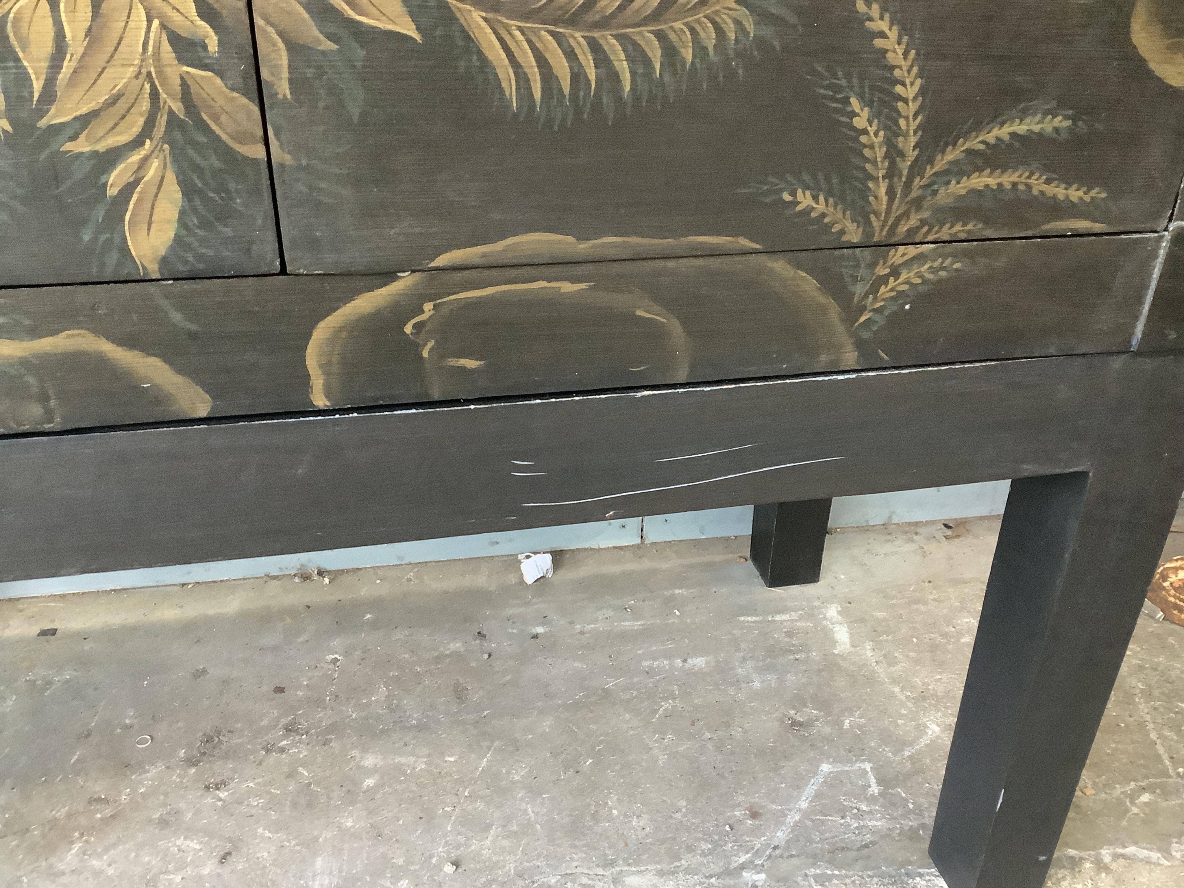 An OKA 'Peking' television cabinet, width 90cm, depth 46cm, height 140cm